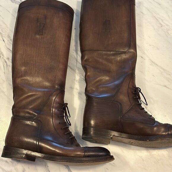 Gucci Brown Knee Boots 7 - Picture 2 of 3